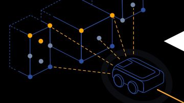 Illustration of robot using visual odometry.