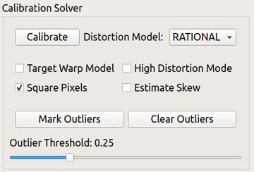 Calibration controls screenshot
